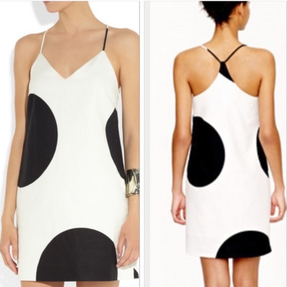 J. Crew White Top with black circles